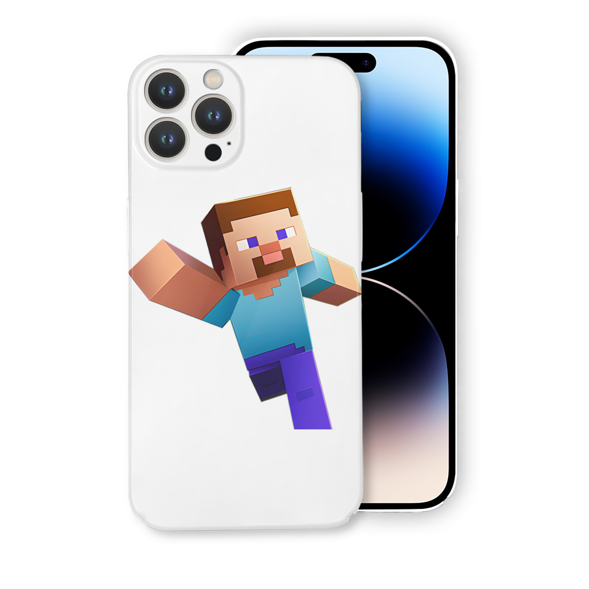 （画像用） マインクラフト ブロックの世界 Minecraft MC Block world 【iPhone 14シリーズ対応】ハードケース